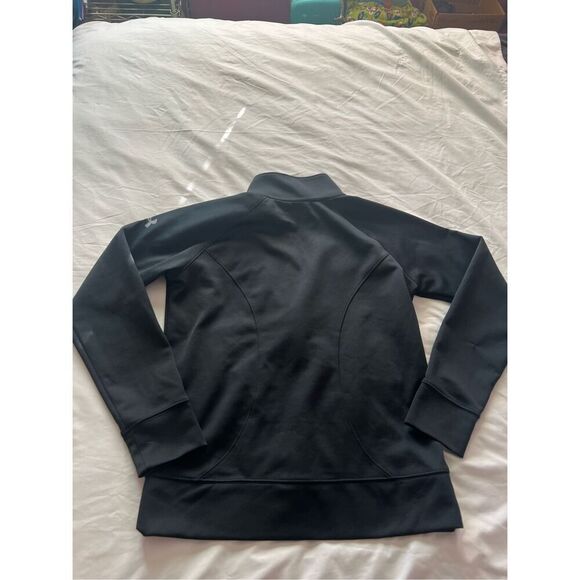 Under Armour Black Full Zip Sweatshirt Semi Fitted Woman’s Size Medium- A Few Sn - Picture 7 of 11
